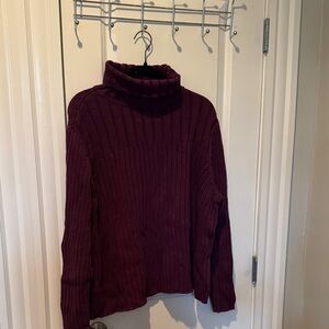 Sonoma Women's Deep Burgundy Turtleneck Sweater